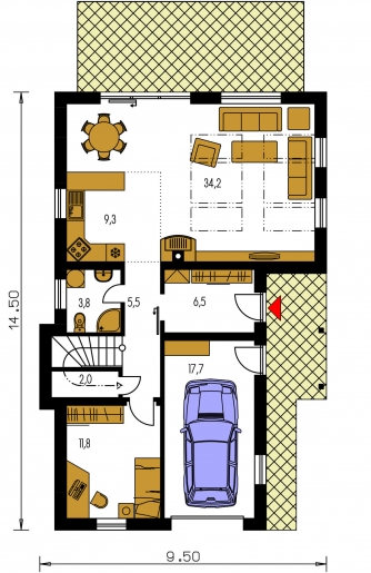 Grundriss des Erdgeschosses - TREND 267